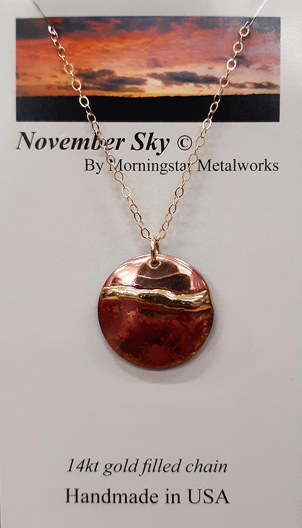November Sky Jewelry ¾” disc necklace