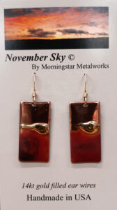 November Sky Jewelry ⅜” x ¾” rectangle earrings
